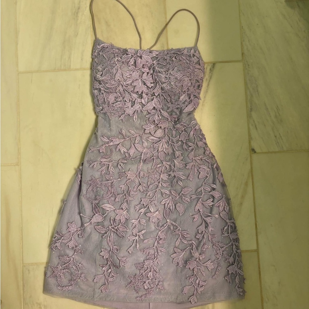 Sherri Hill #53151 periwinkle color
